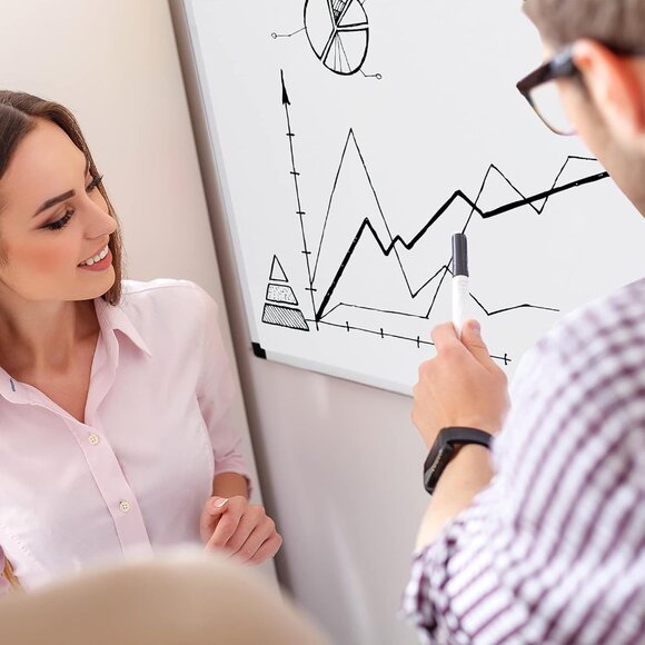 Large Magnetic Dry Erase Whiteboard with Pen Tray for School, Classroom, Office - Picture 2 of 12